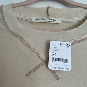 We The Free Oatmeal Cotton Top NWT MEDIUM